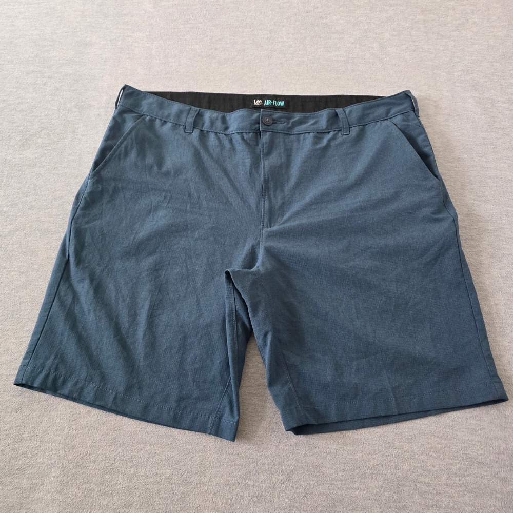 Lee Performance Series Air Flow Mens Blue Gray Shorts 42